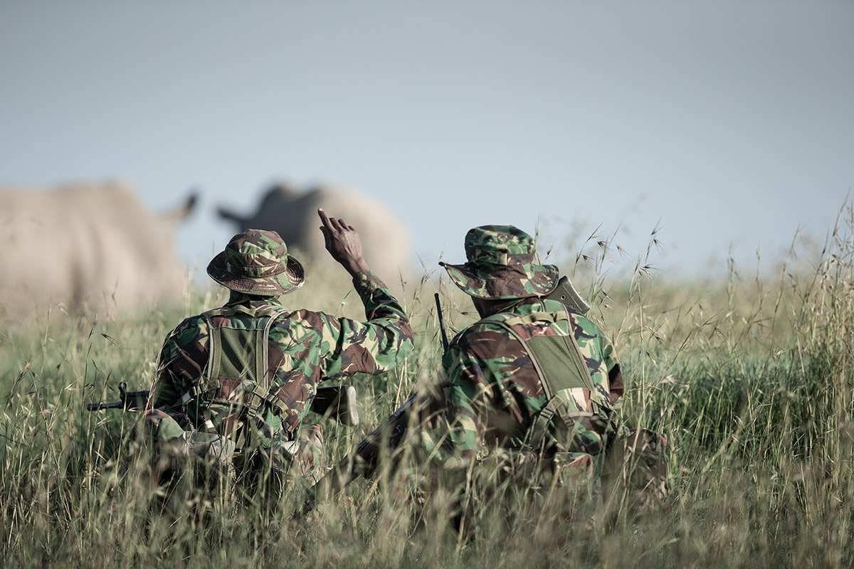 Anti poachers in the field Ol Pejeta